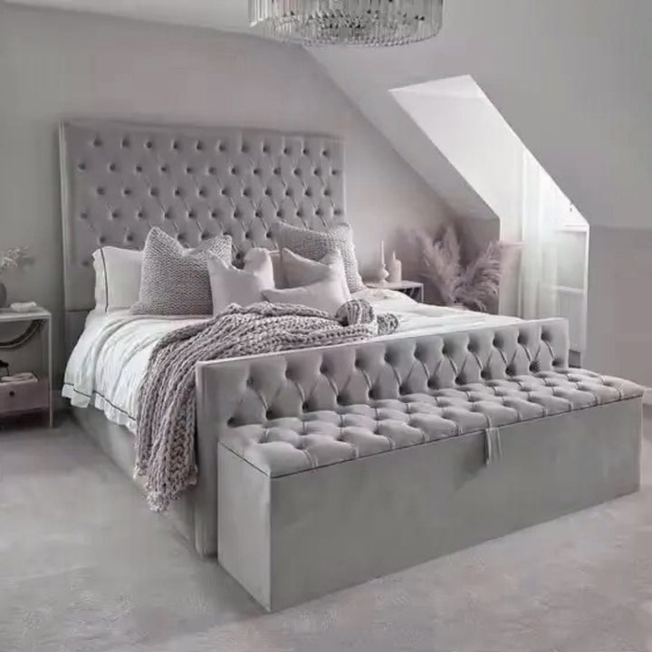 Arizona Chesterfield Ottoman Bed Frame With Optional Mattress