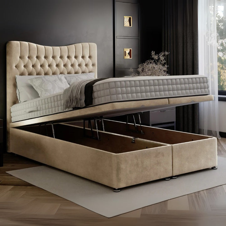 Designer Chesterfield Divan Bed Frame with Storage