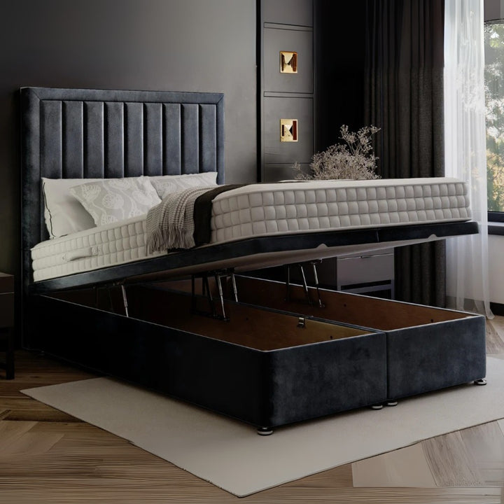 Diamond Dream Vertical Linear Divan Bed With Storage