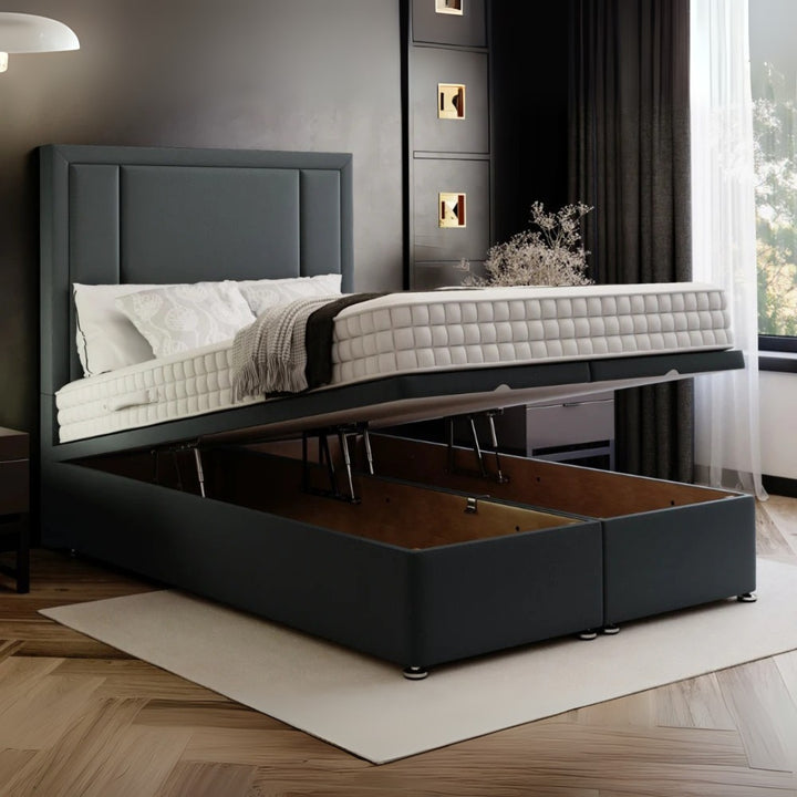 Platinum Rest Designer Divan Bed WIth Divan Ottoman Storage