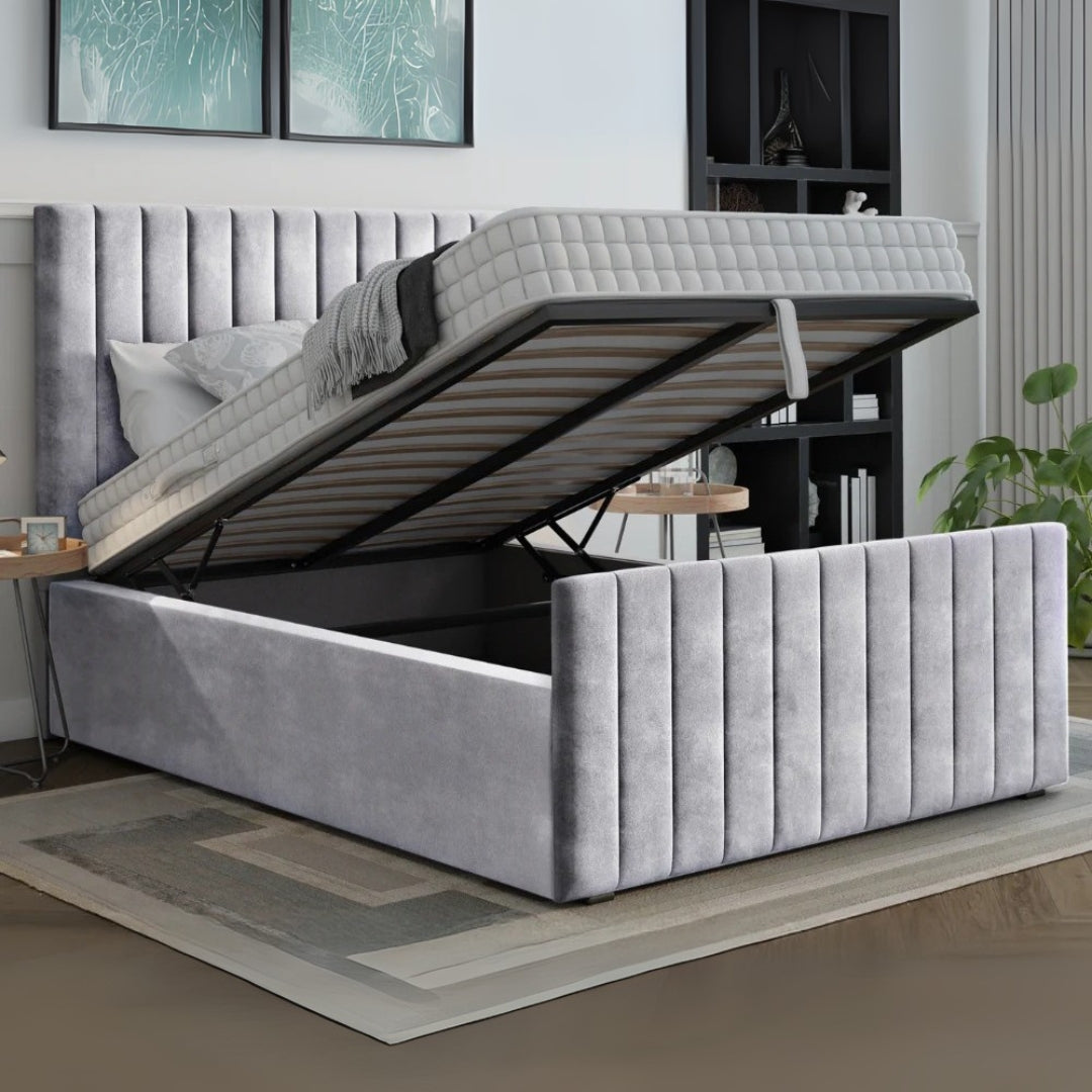 Vellore Linear Dream Bed With Storage and Mattress
