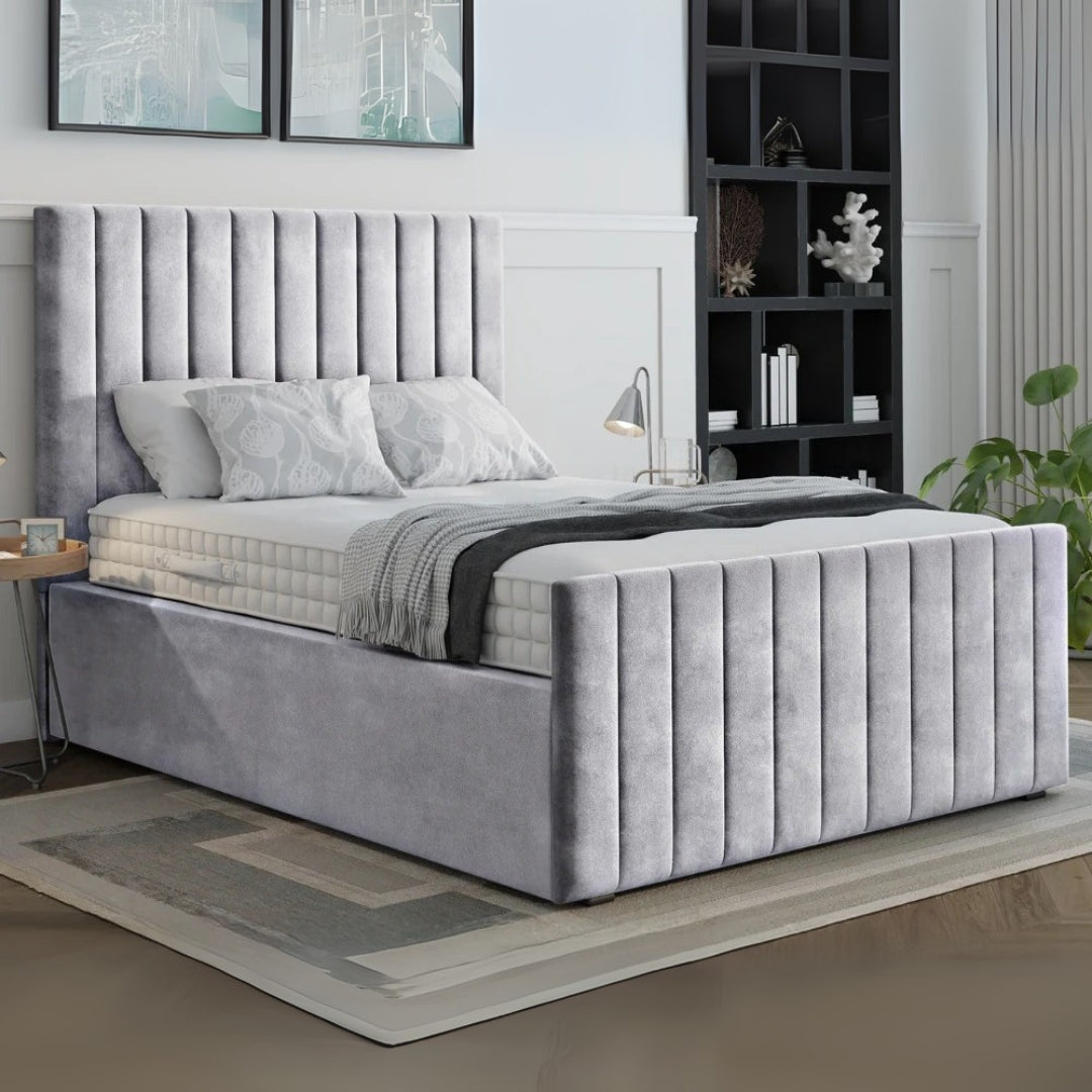 Vellore Linear Dream Bed With Storage and Optional Mattress